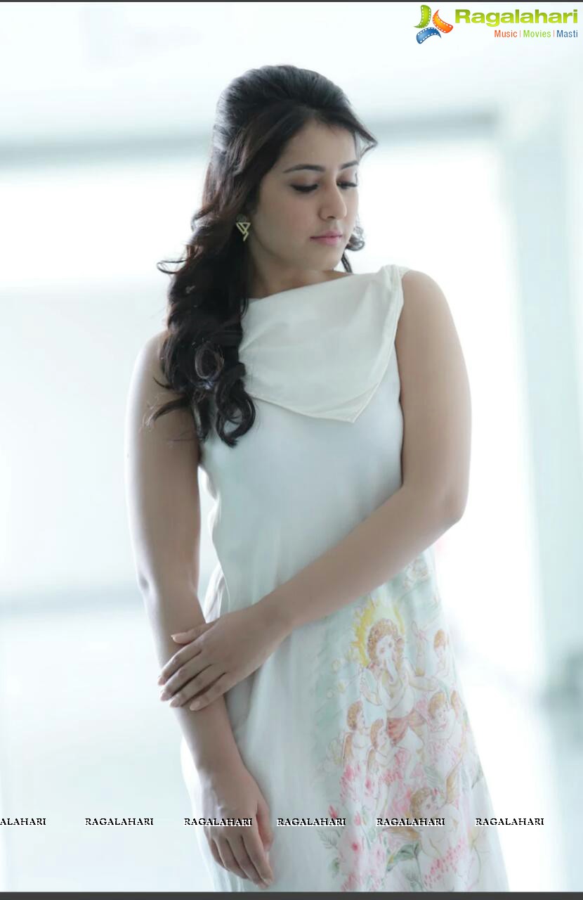 Tollywood Actress Rashi Khanna in White Dress Stills