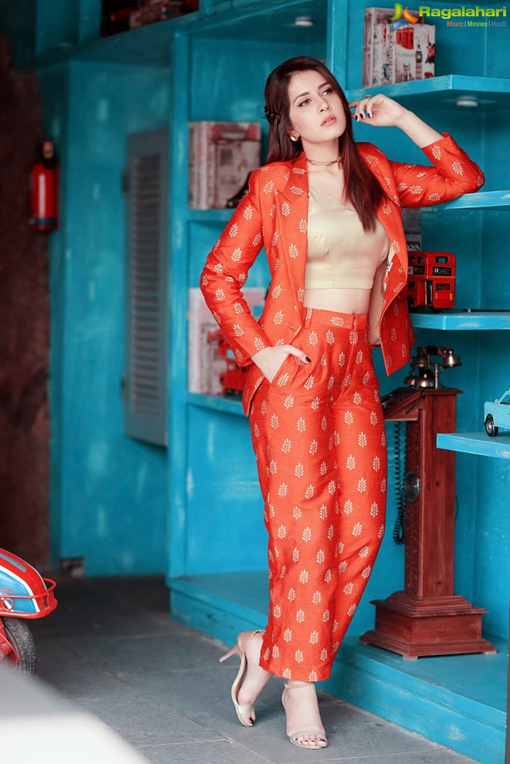 Raashi Khanna Latest Red Dress Spicy Photos