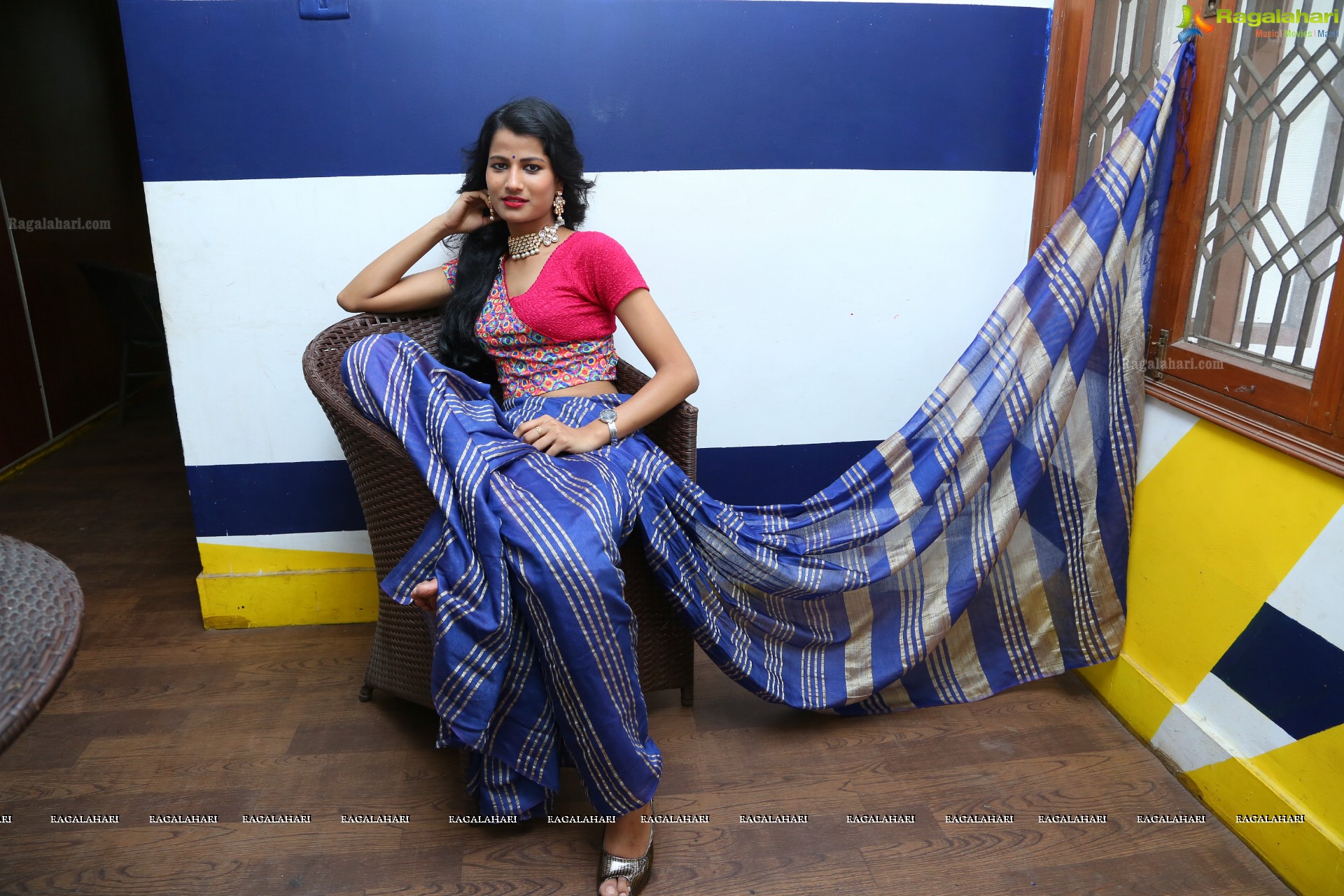 Amita Behara at Kala Silk Expo Curtain Raiser (High Definition)