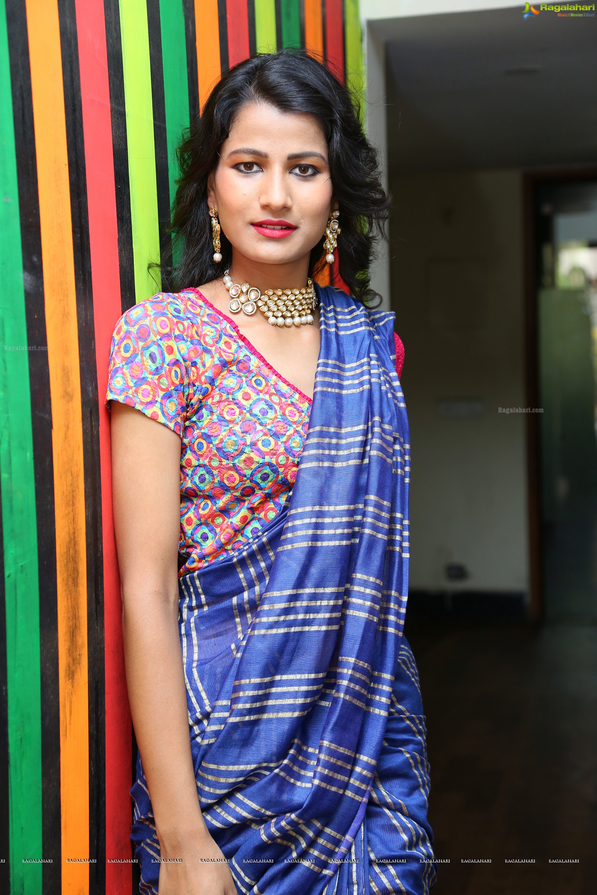 Amita Behara at Kala Silk Expo Curtain Raiser (High Definition)