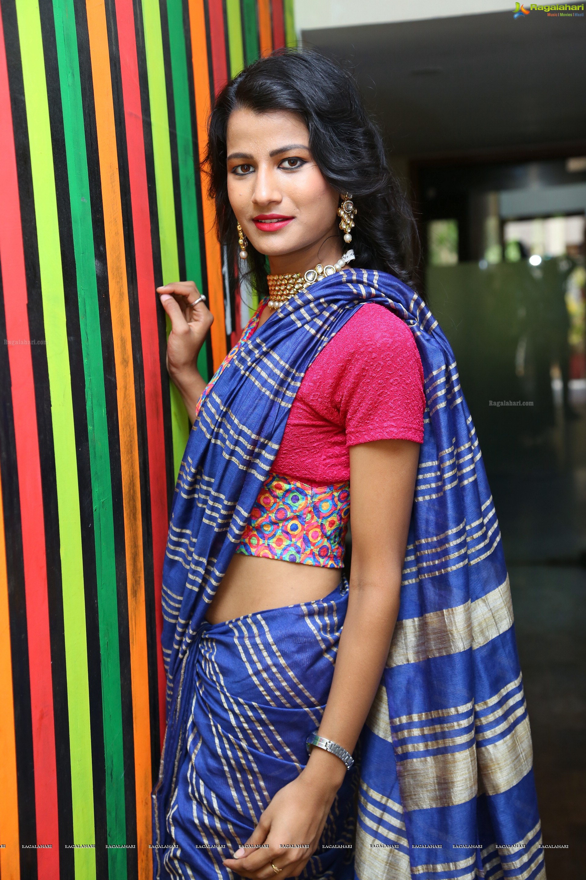 Amita Behara at Kala Silk Expo Curtain Raiser (High Definition)