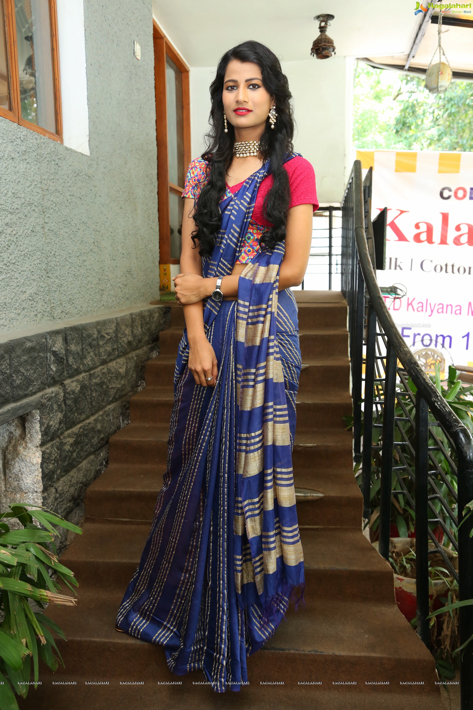 Amita Behara at Kala Silk Expo Curtain Raiser (High Definition)