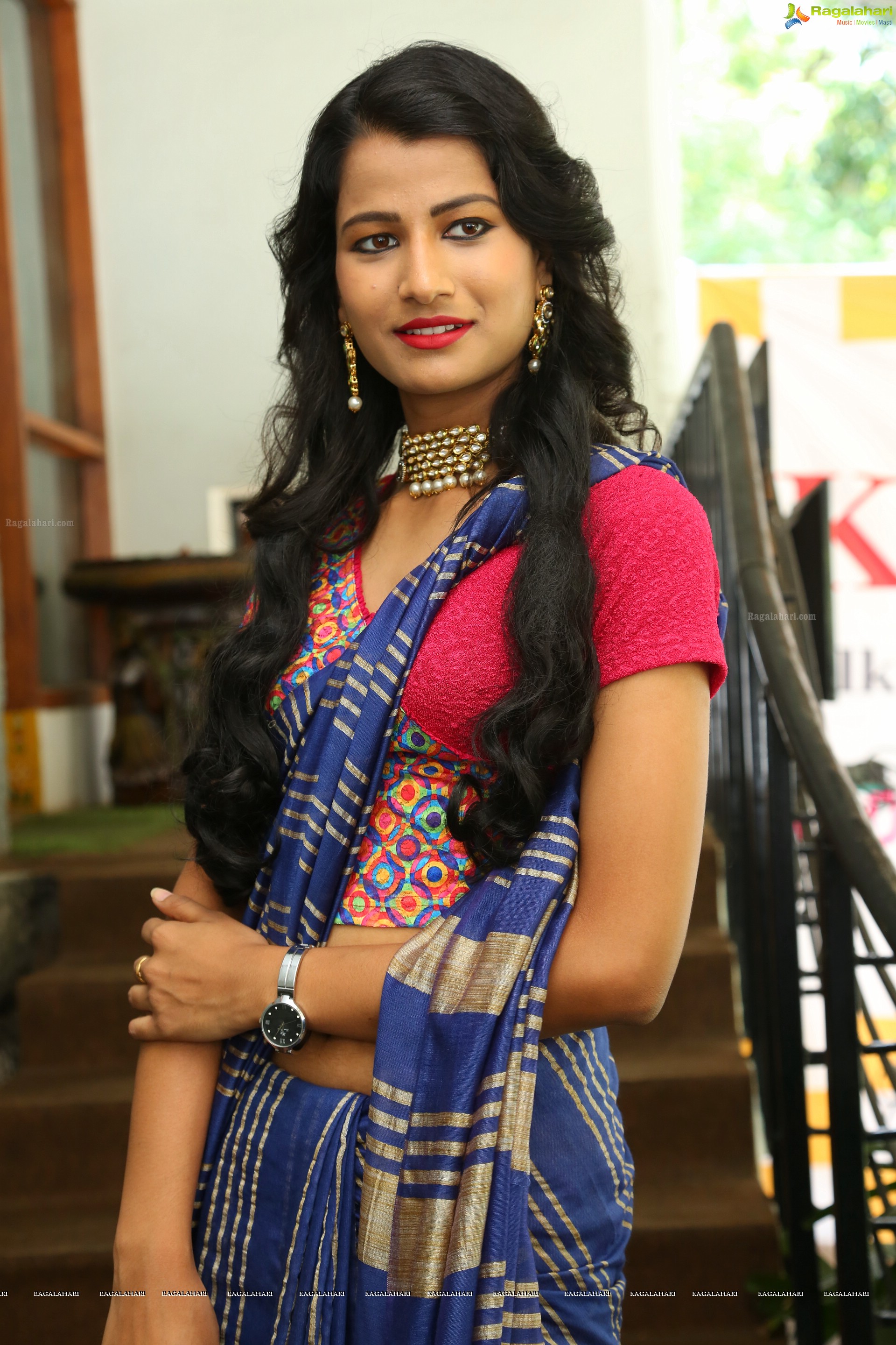 Amita Behara at Kala Silk Expo Curtain Raiser (High Definition)