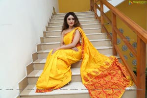 Sony Charishta Yellow Saree