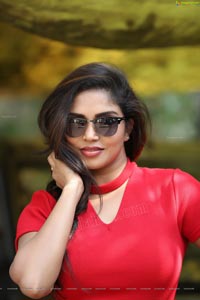 Karunya Chowdary Red Dress