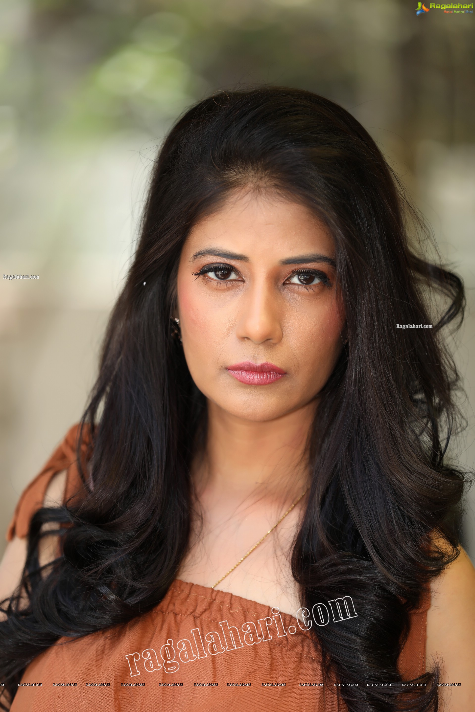 Akshaya Tammavarapu in Brown Top and Black Shorts Exclusive Photo Shoot