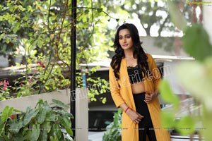 Nisheetha in Yellow Long Shrug and Black Pant