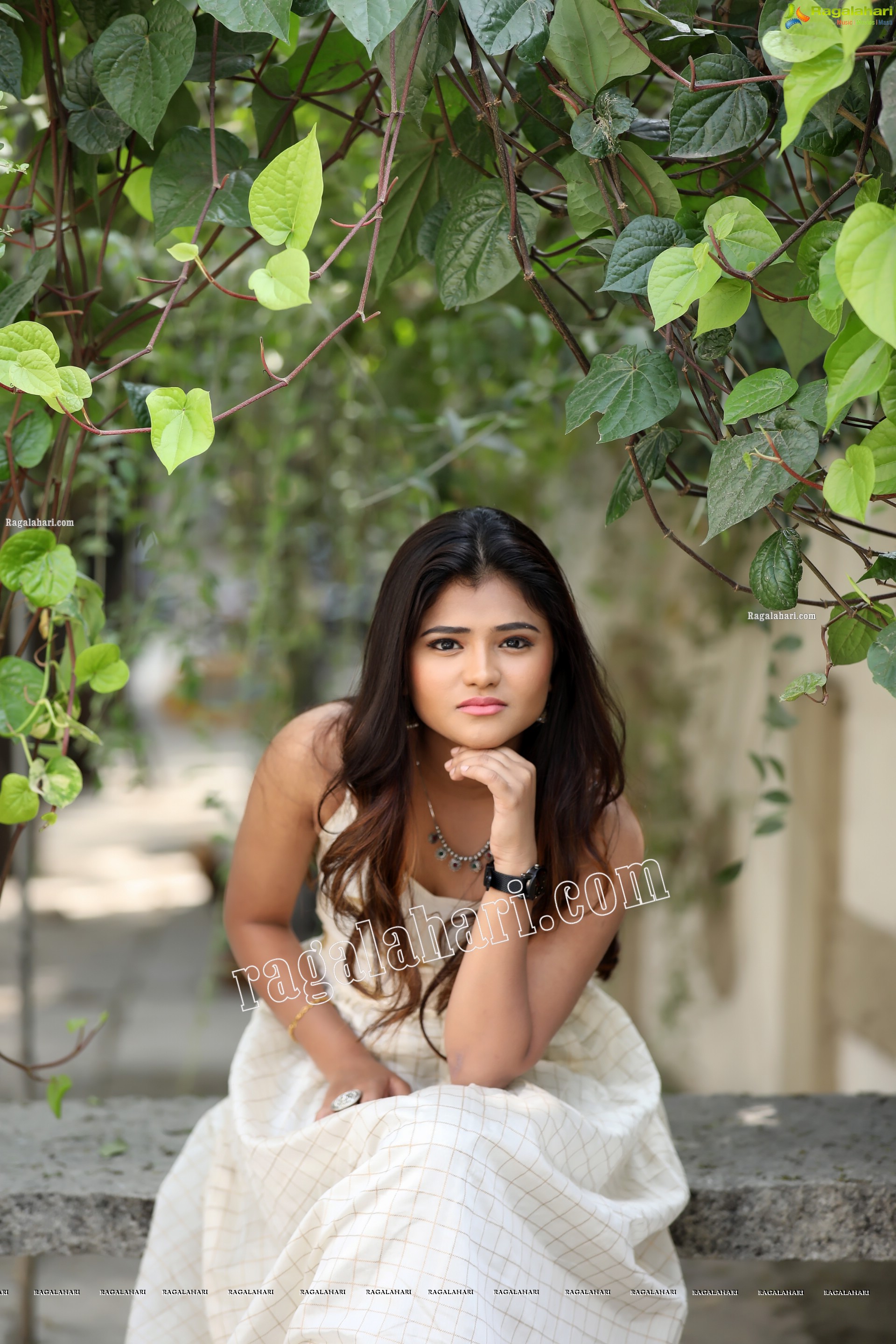 Rishika Nisha in White Long Gown Exclusive Photo Shoot