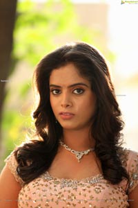 Sameera Reddy G in Light Peach Lehenga