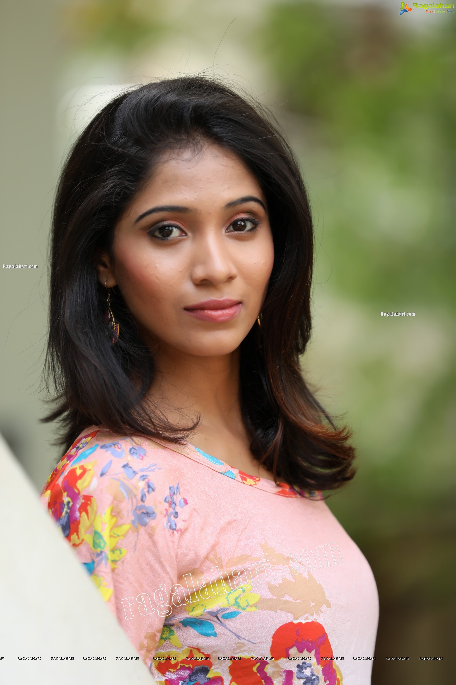 Swetha Mathi in One Shoulder Floral Top and Ruffled Skirt Exclusive Photo Shoot