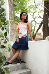 Swetha Mathi in One Shoulder Floral Top