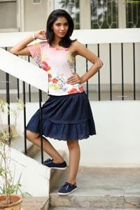Swetha Mathi in One Shoulder Floral Top