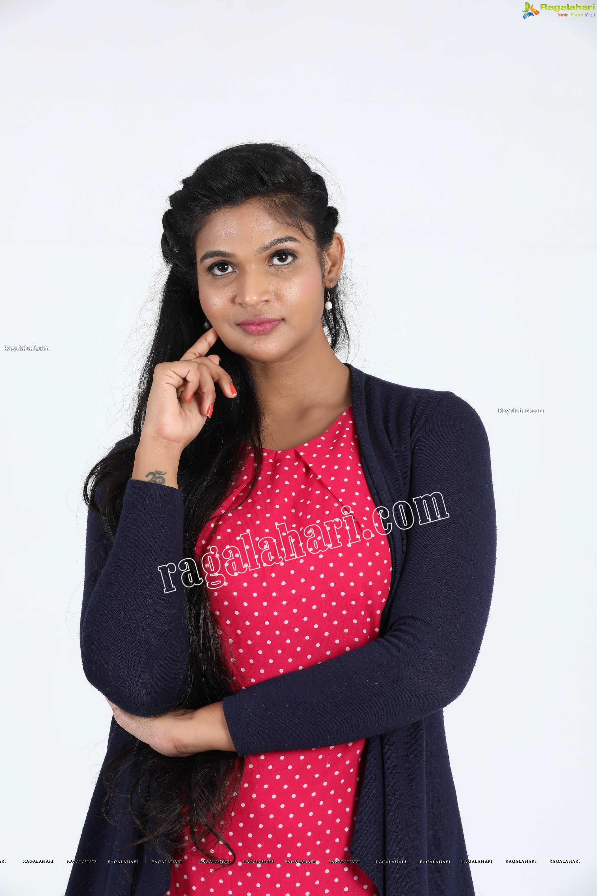Twinkle Thomala in Black Floral Top and Mini Skirt Exclusive Photo Shoot