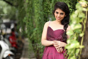 Viswa Sri Bandhavi in Burgundy Strapless Gown with Bolero