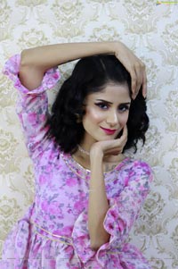 Anukriti Govind Sharma in Pink Floral Ruffle Dress