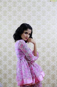 Anukriti Govind Sharma in Pink Floral Ruffle Dress