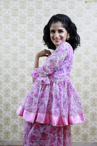 Anukriti Govind Sharma in Pink Floral Ruffle Dress