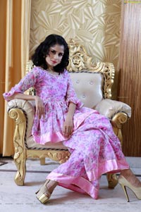 Anukriti Govind Sharma in Pink Floral Ruffle Dress