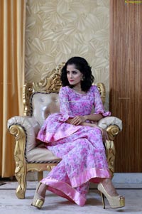 Anukriti Govind Sharma in Pink Floral Ruffle Dress