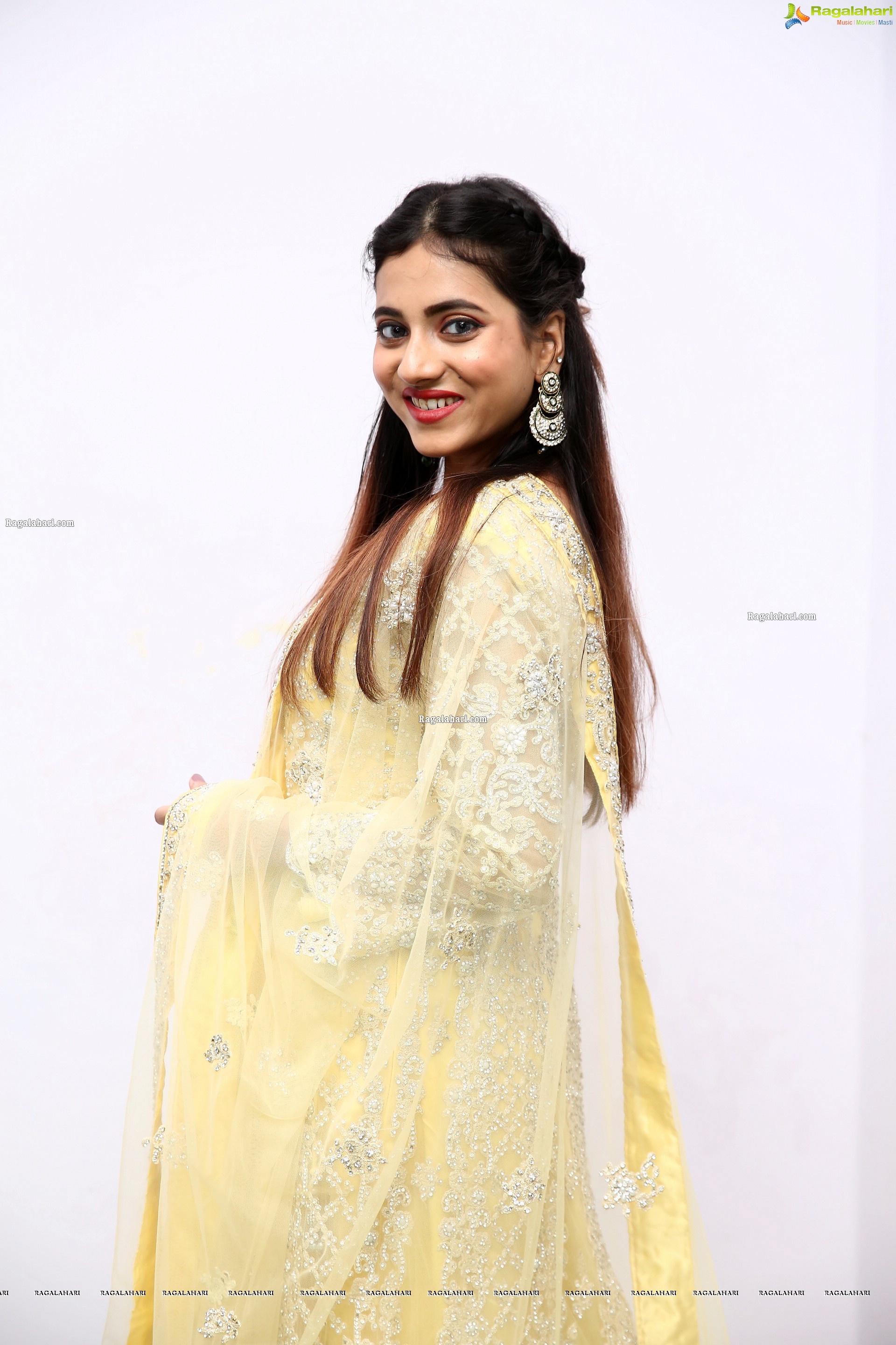 Dimple Thakur in Yellow Designer Lehenga Choli, HD Photo Gallery