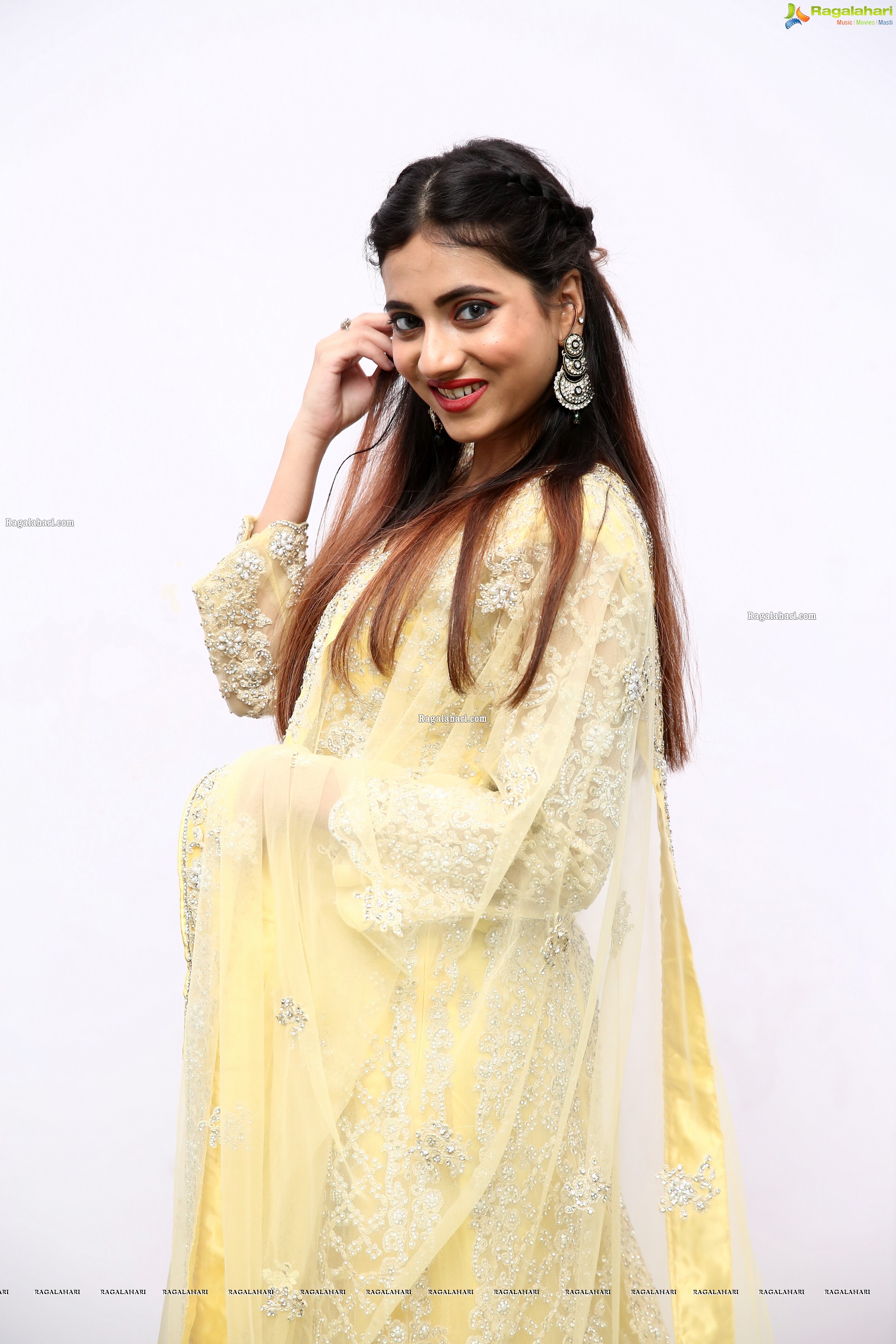 Dimple Thakur in Yellow Designer Lehenga Choli, HD Photo Gallery