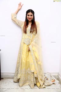 Dimple Thakur in Yellow Designer Lehenga Choli