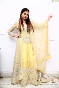 Dimple Thakur in Yellow Designer Lehenga Choli