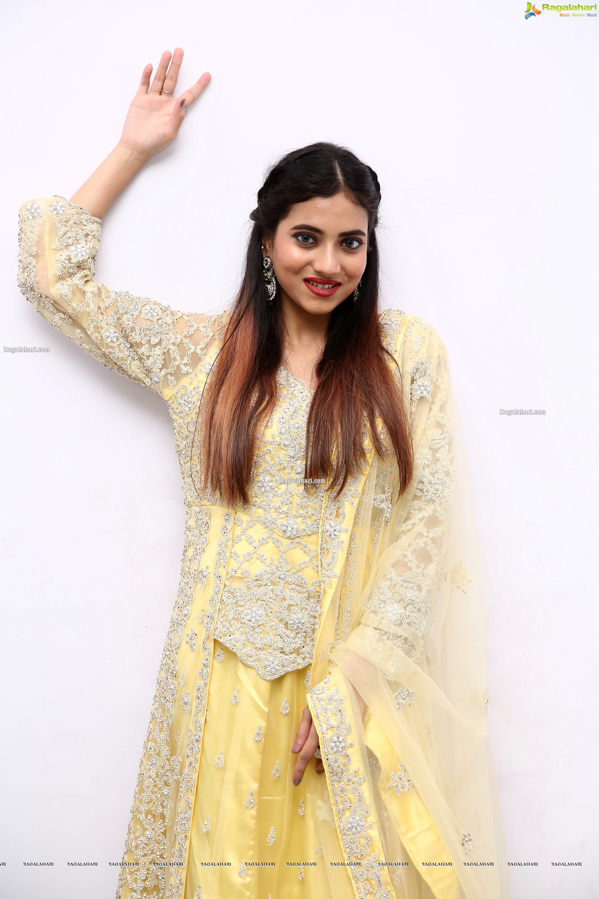 Dimple Thakur in Yellow Designer Lehenga Choli, HD Photo Gallery