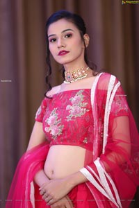 Komal Vyas in Pink Embellished Lehenga Choli