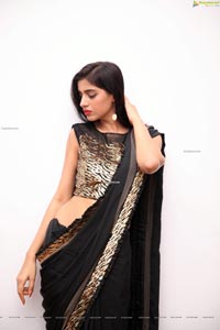 Naziya Khan in Black Designer Saree