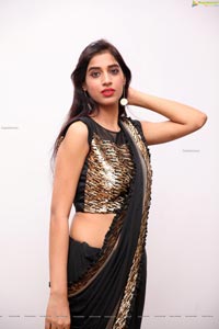 Naziya Khan in Black Designer Saree