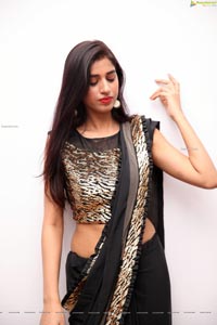 Naziya Khan in Black Designer Saree