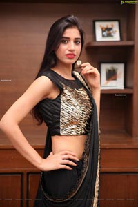 Naziya Khan in Black Designer Saree