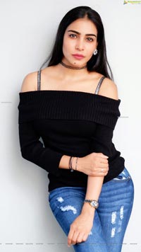 Sanjana Anne in Black Top and Jeans