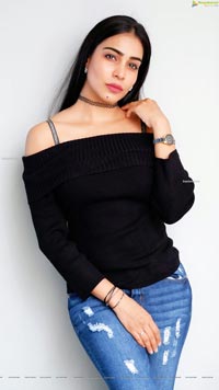Sanjana Anne in Black Top and Jeans
