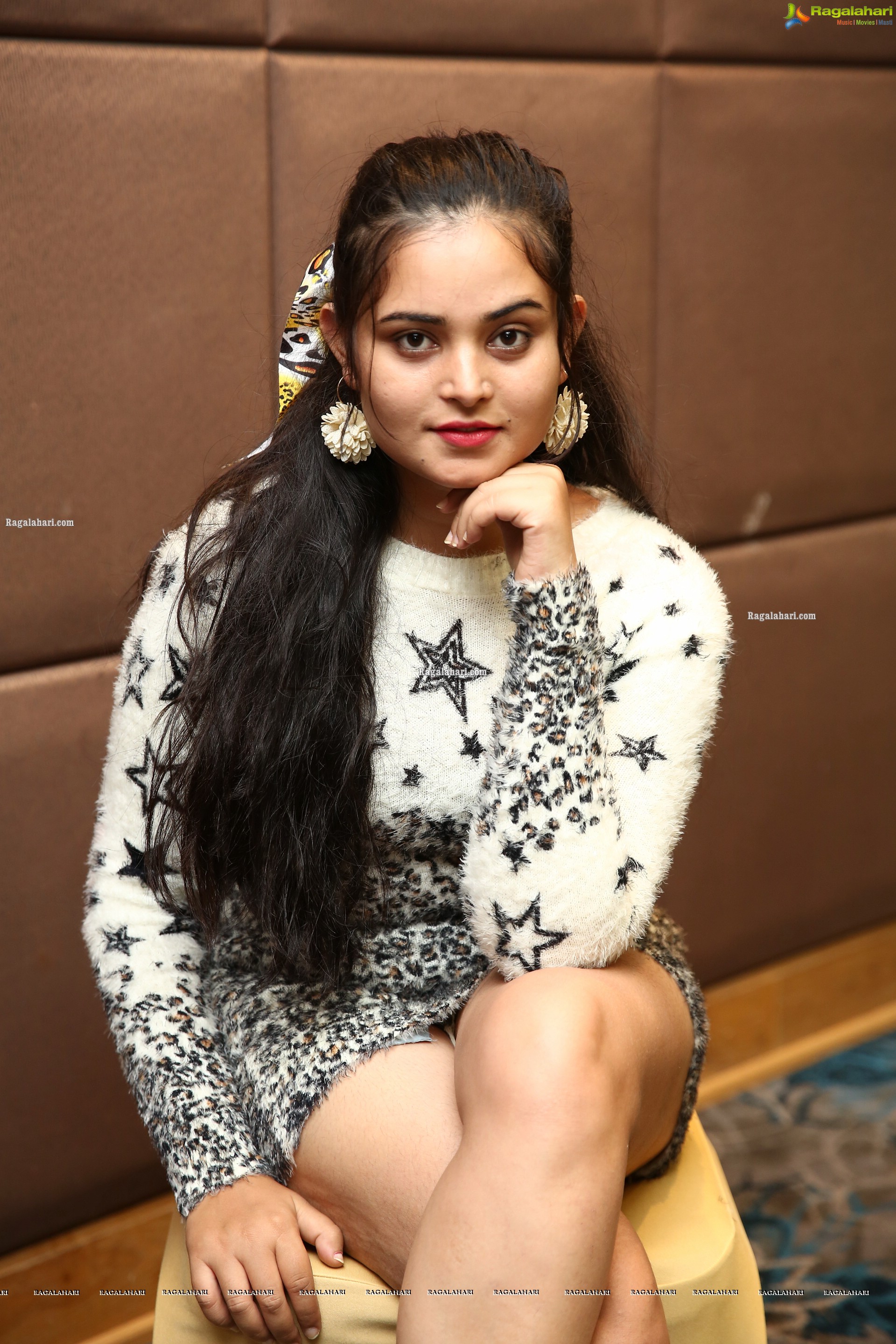 Vaanya Aggarwal in Faux Fur Mini Bodycon Dress, HD Photo Gallery