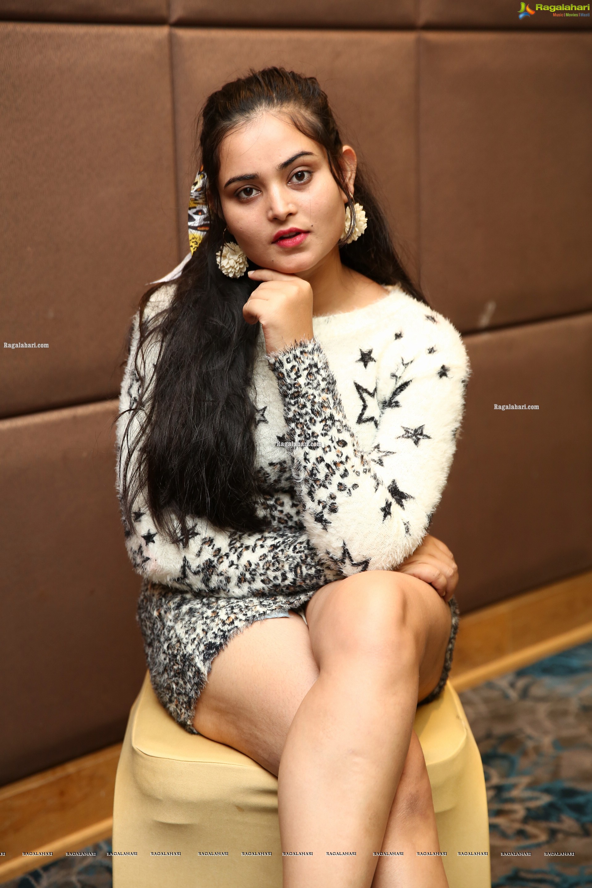 Vaanya Aggarwal in Faux Fur Mini Bodycon Dress, HD Photo Gallery