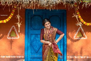 Yamini Bhaskar in Village Belle Look in Green Saree