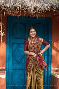 Yamini Bhaskar in Village Belle Look in Green Saree