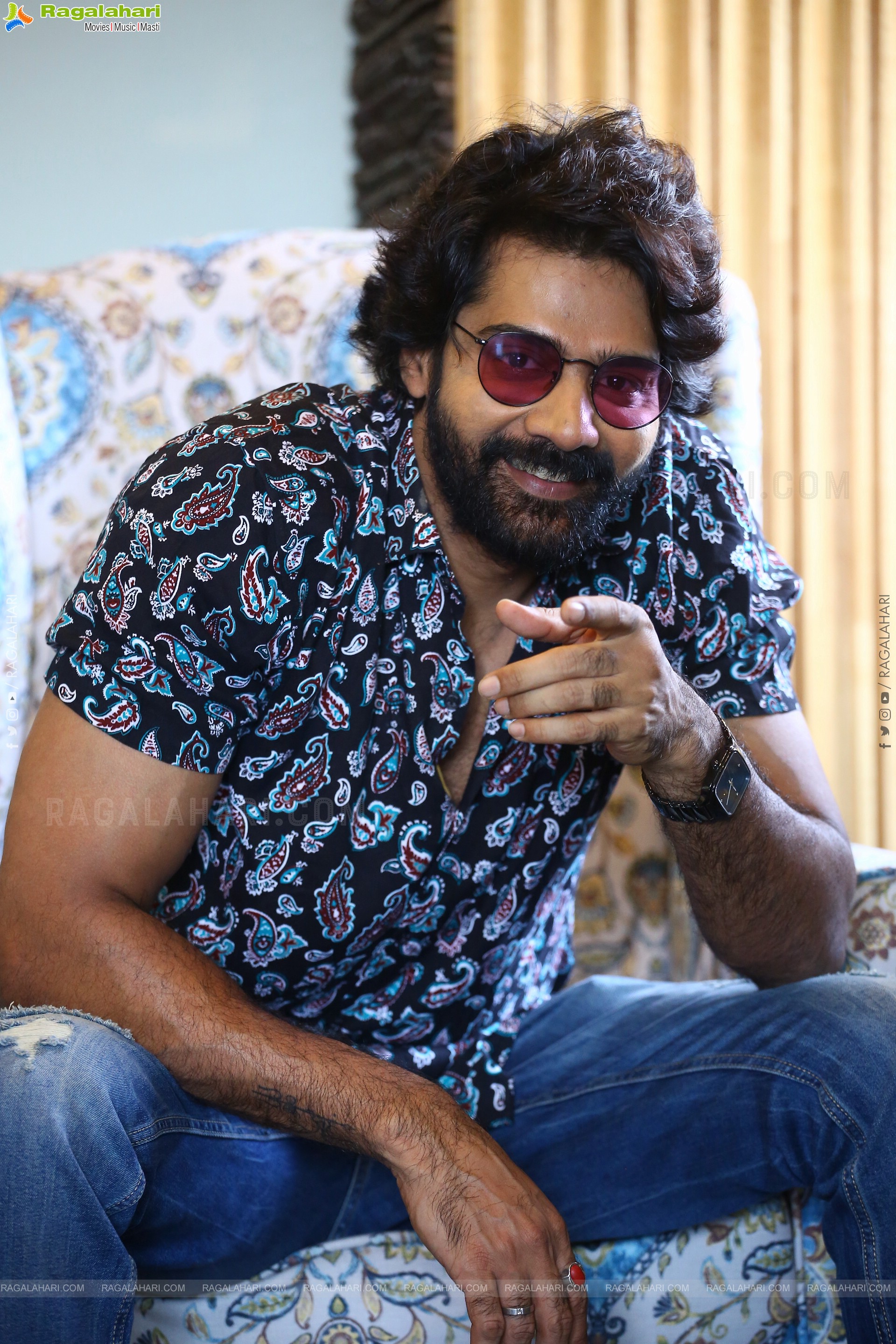 Naveen Chandra at Virata Parvam Movie Interview, HD Photo Gallery