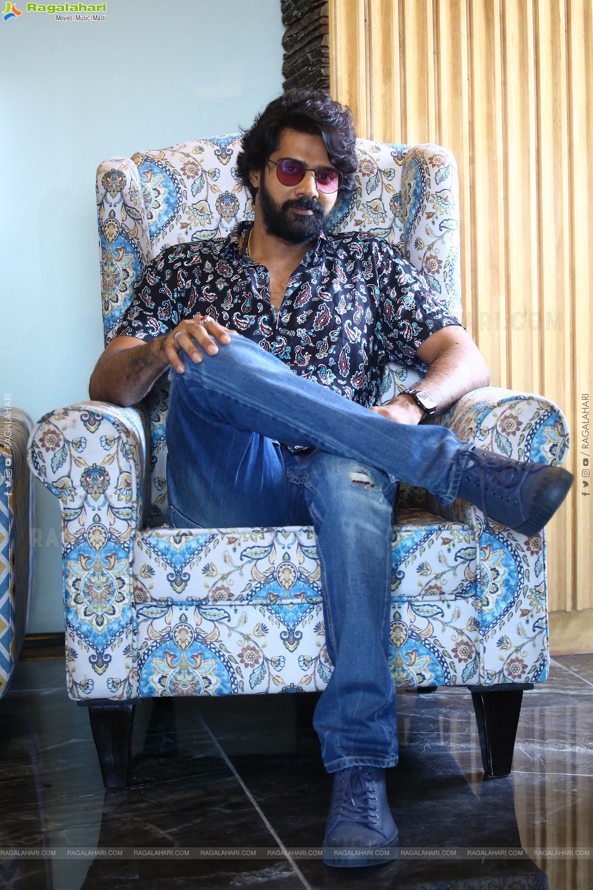 Naveen Chandra at Virata Parvam Movie Interview, HD Photo Gallery