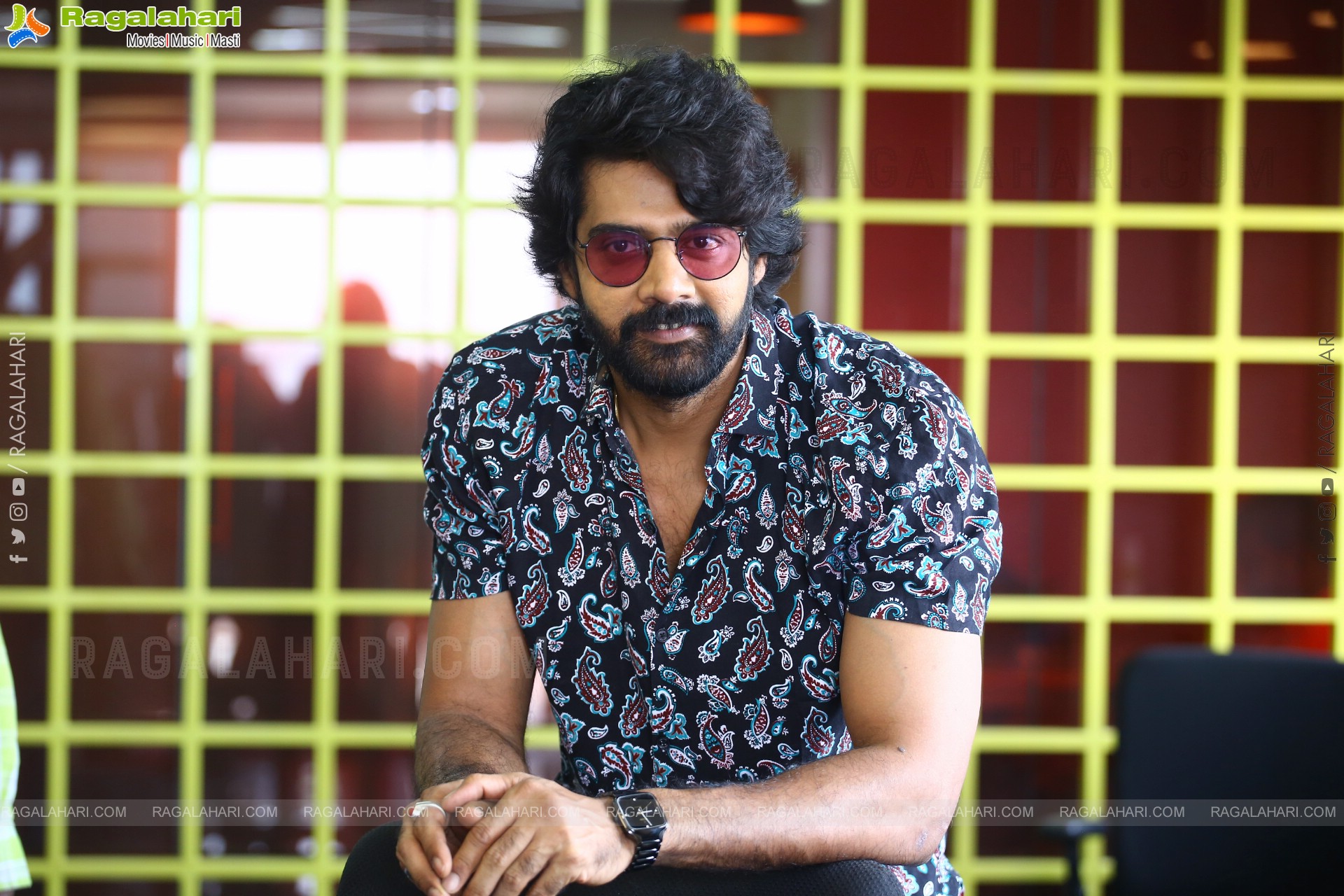 Naveen Chandra at Virata Parvam Movie Interview, HD Photo Gallery