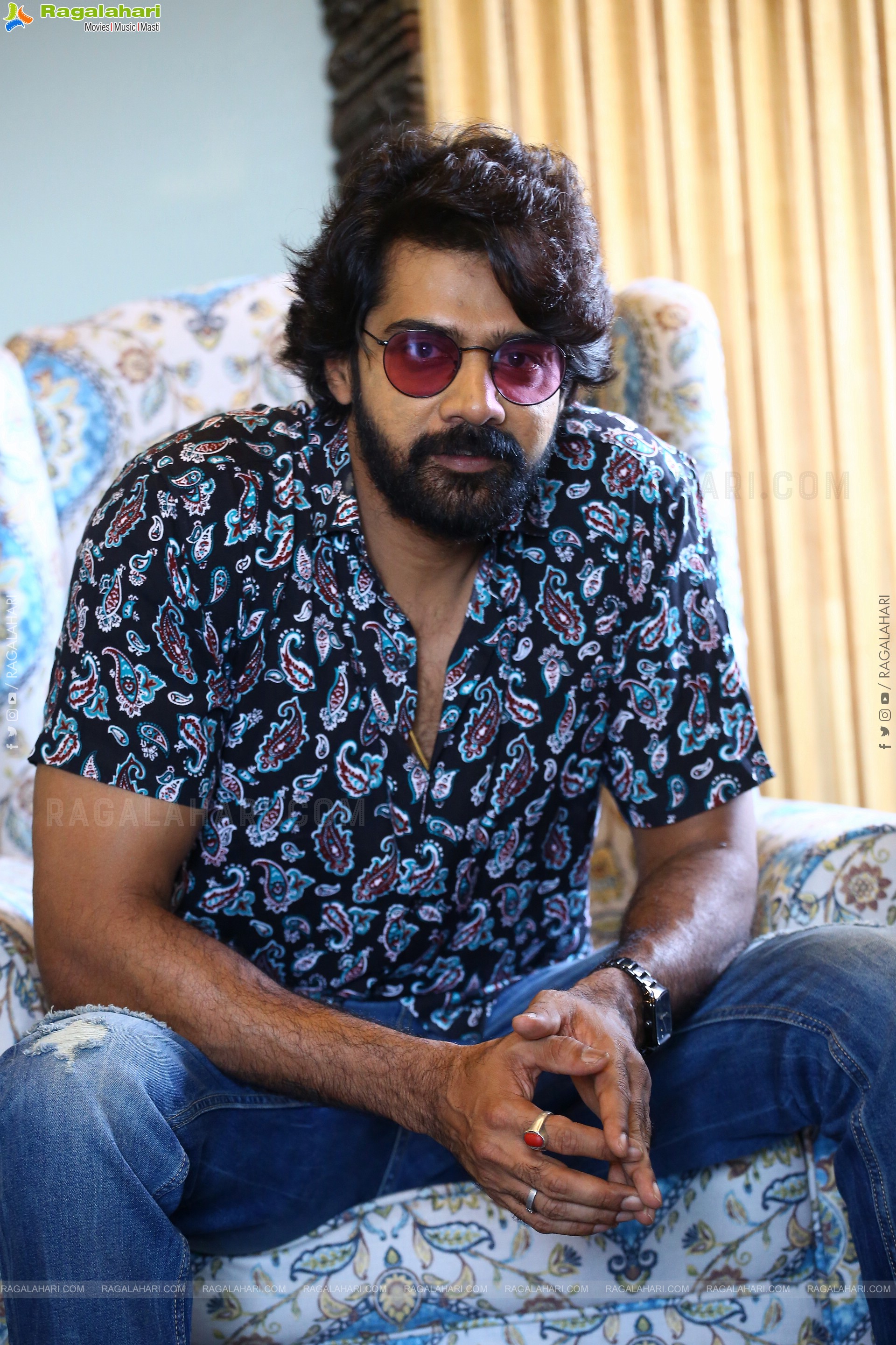 Naveen Chandra at Virata Parvam Movie Interview, HD Photo Gallery