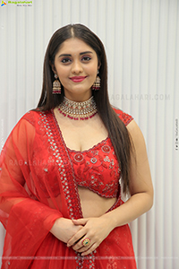 Surbhi Puranik in Red Designer Lehenga