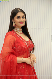 Surbhi Puranik in Red Designer Lehenga