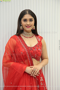 Surbhi Puranik in Red Designer Lehenga