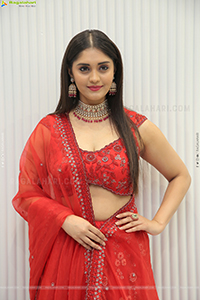 Surbhi Puranik in Red Designer Lehenga