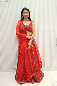 Surbhi Puranik in Red Designer Lehenga