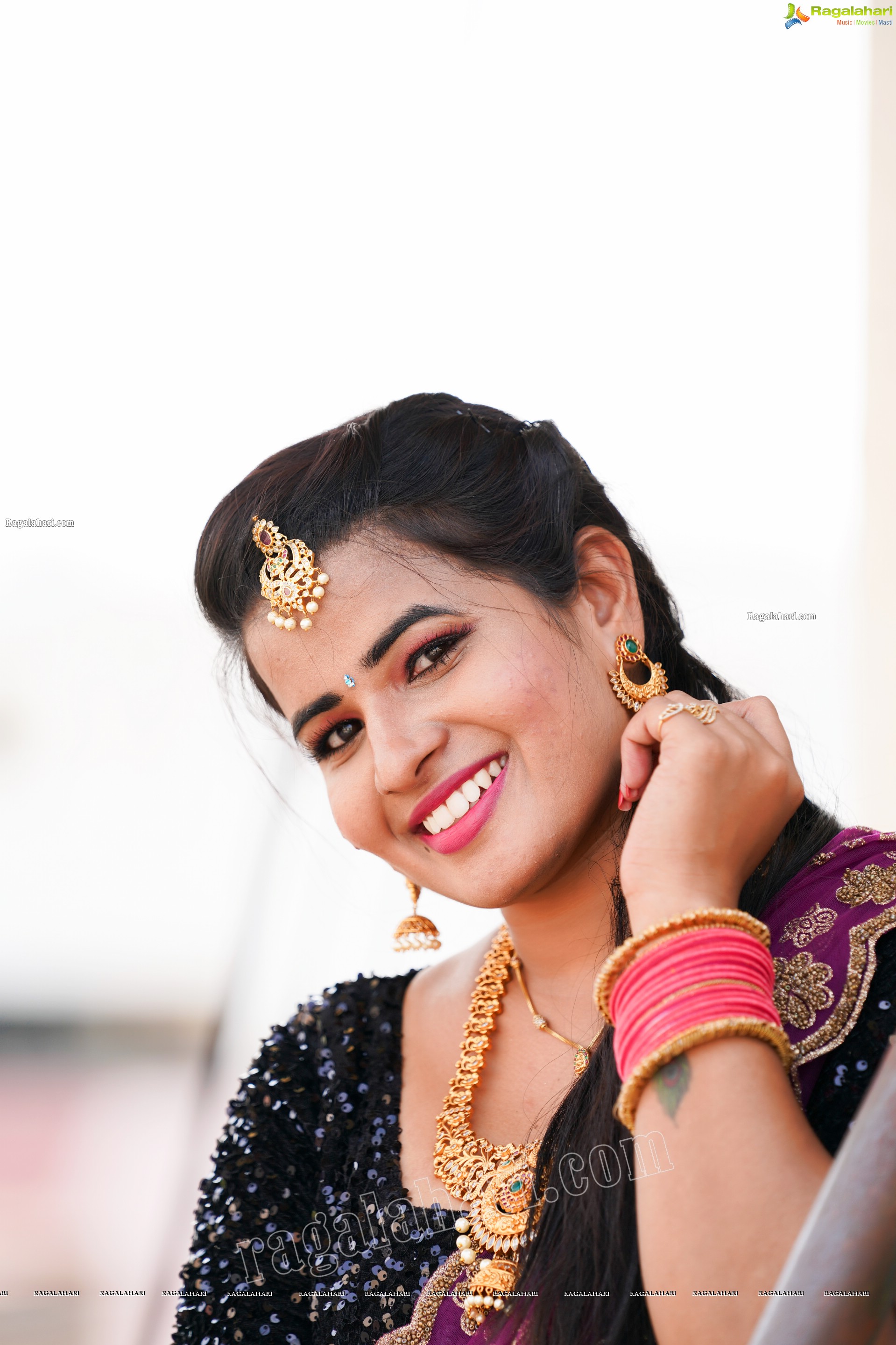 Anusha Venugopal in Pink Designer Lehenga Choli, Exclusive Photoshoot