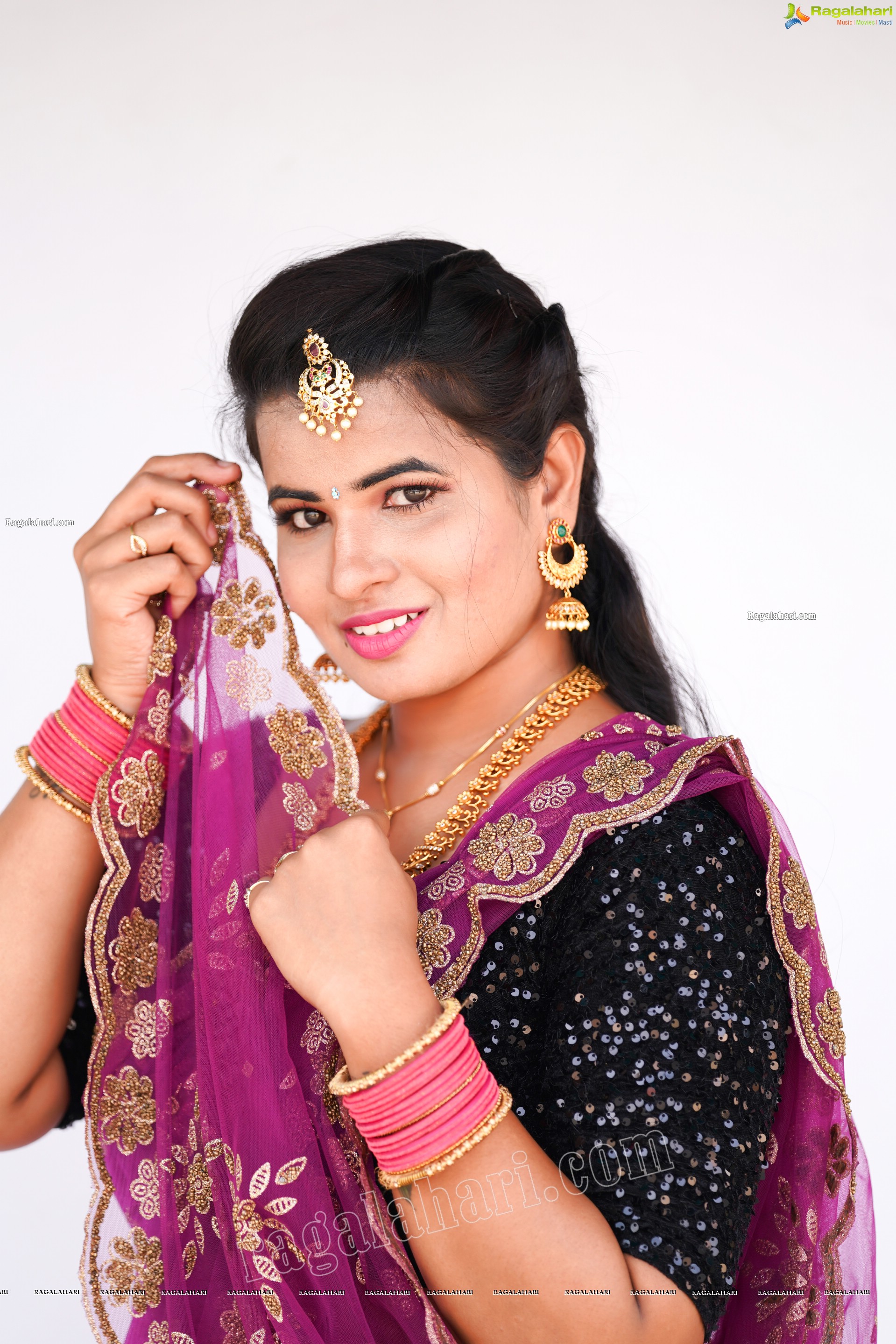 Anusha Venugopal in Pink Designer Lehenga Choli, Exclusive Photoshoot